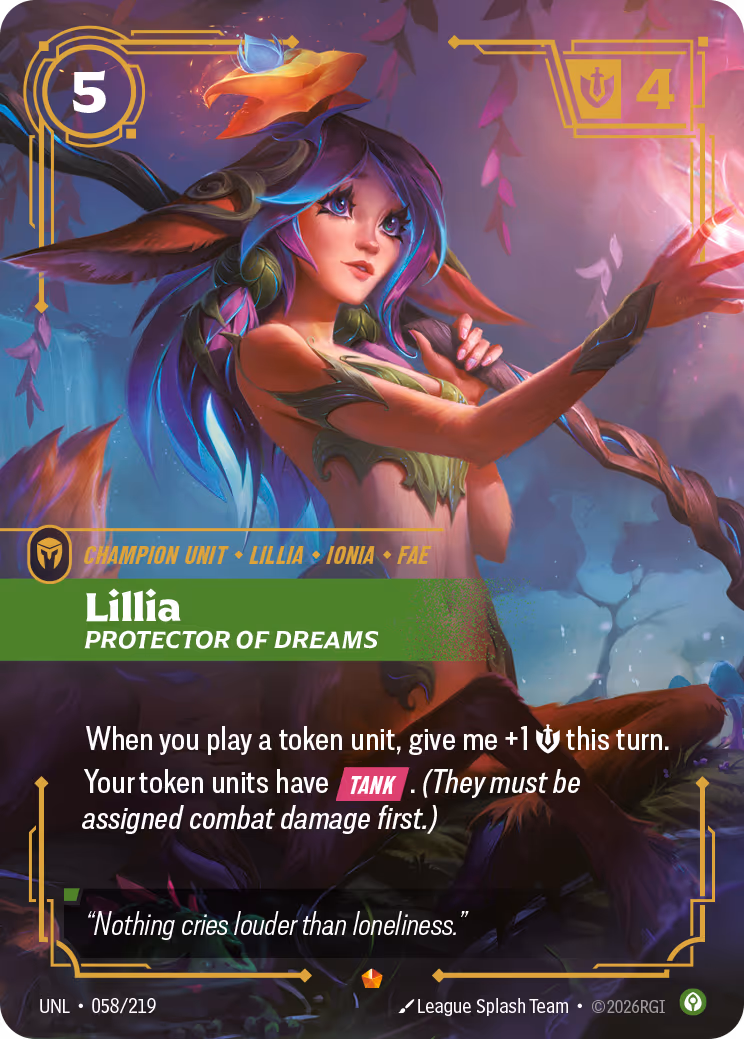 Lillia - Protector of Dreams OPP-058-219 Riftbound card