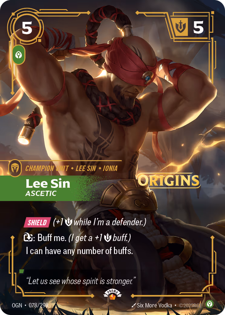 Lee Sin - Ascetic OPP-078-298 Riftbound card