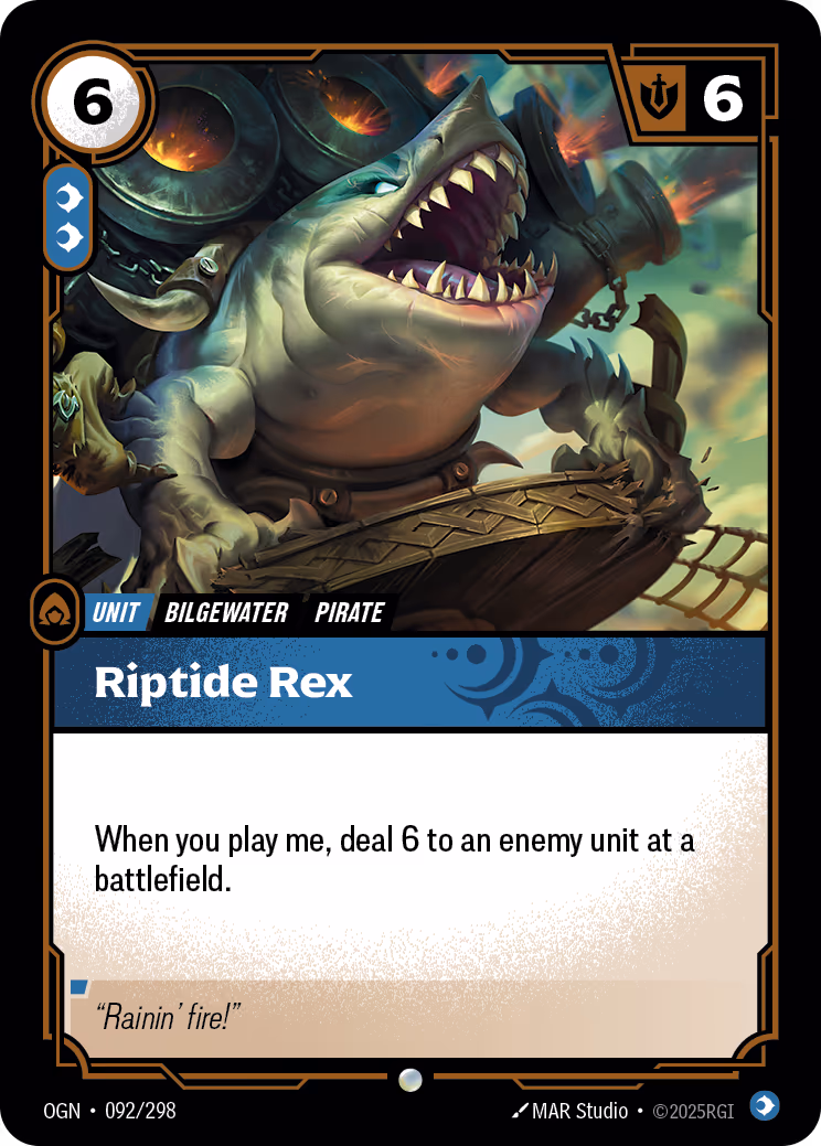 Riptide Rex OPP-092-298 Riftbound card