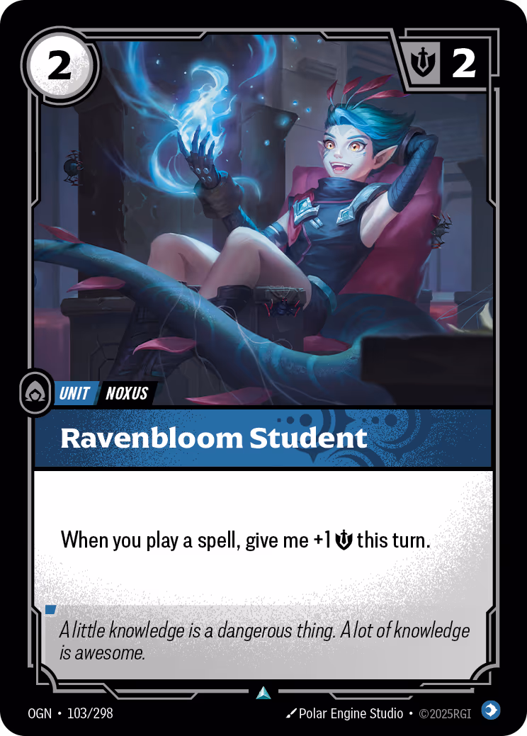 Ravenbloom Student OPP-103-298 Riftbound card