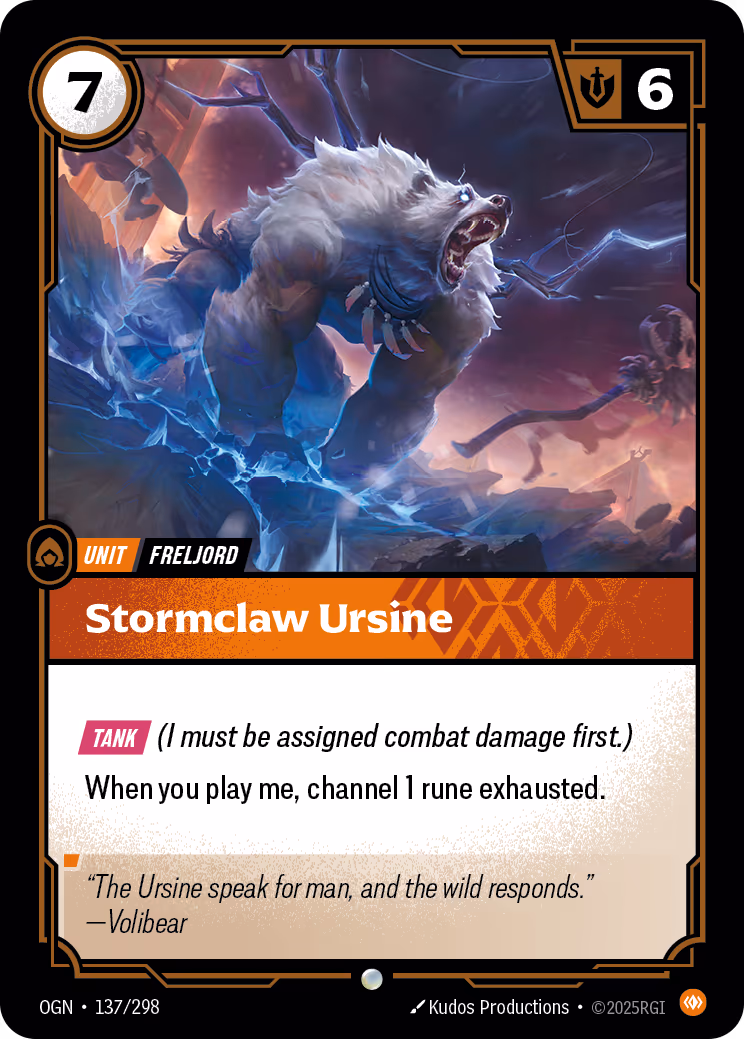 Stormclaw Ursine OPP-137-298 Riftbound card