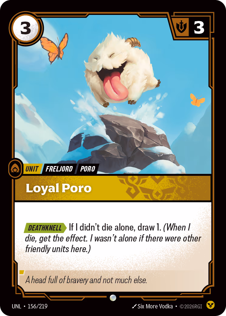 Loyal Poro OPP-156-219 Riftbound card
