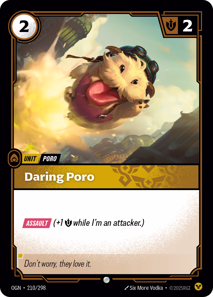 Daring Poro OPP-210-298 Riftbound card