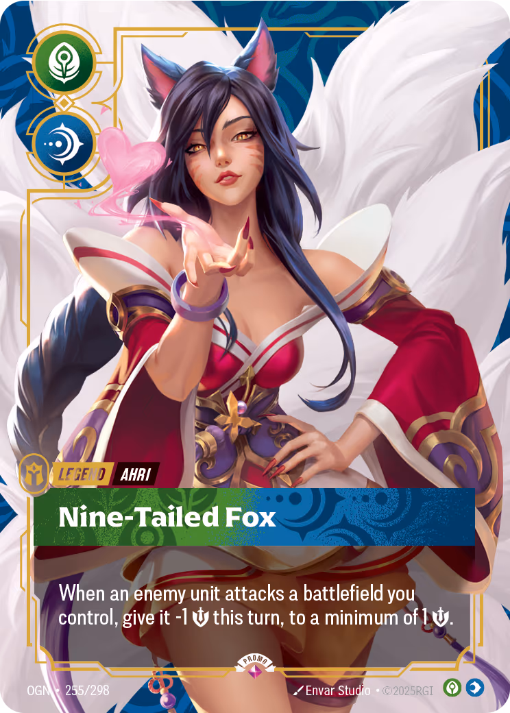 Ahri - Nine-Tailed Fox OPP-255-298 Riftbound card