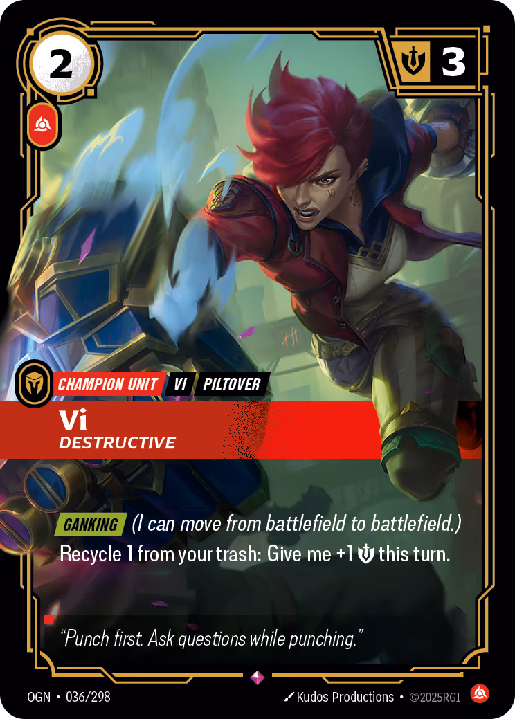 Vi - Destructive PR-036A Riftbound card