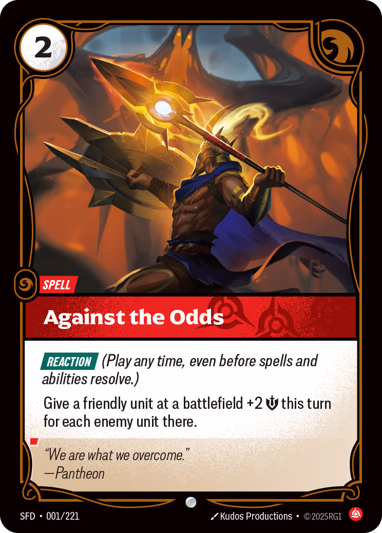 Against the Odds SFD-001 Riftbound card