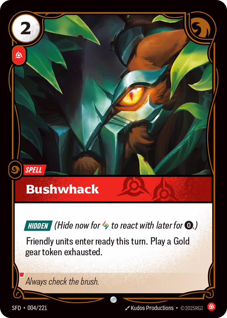 Bushwhack SFD-004 Riftbound card