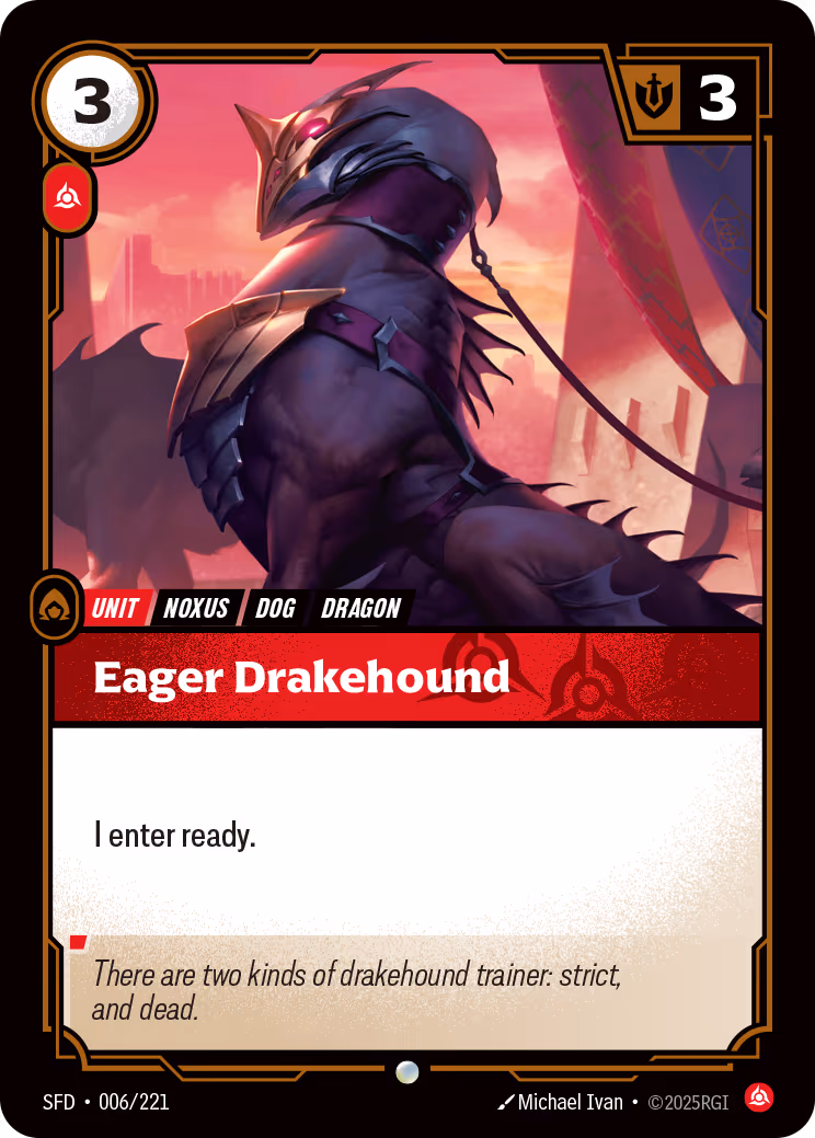 Eager Drakehound SFD-006 Riftbound card