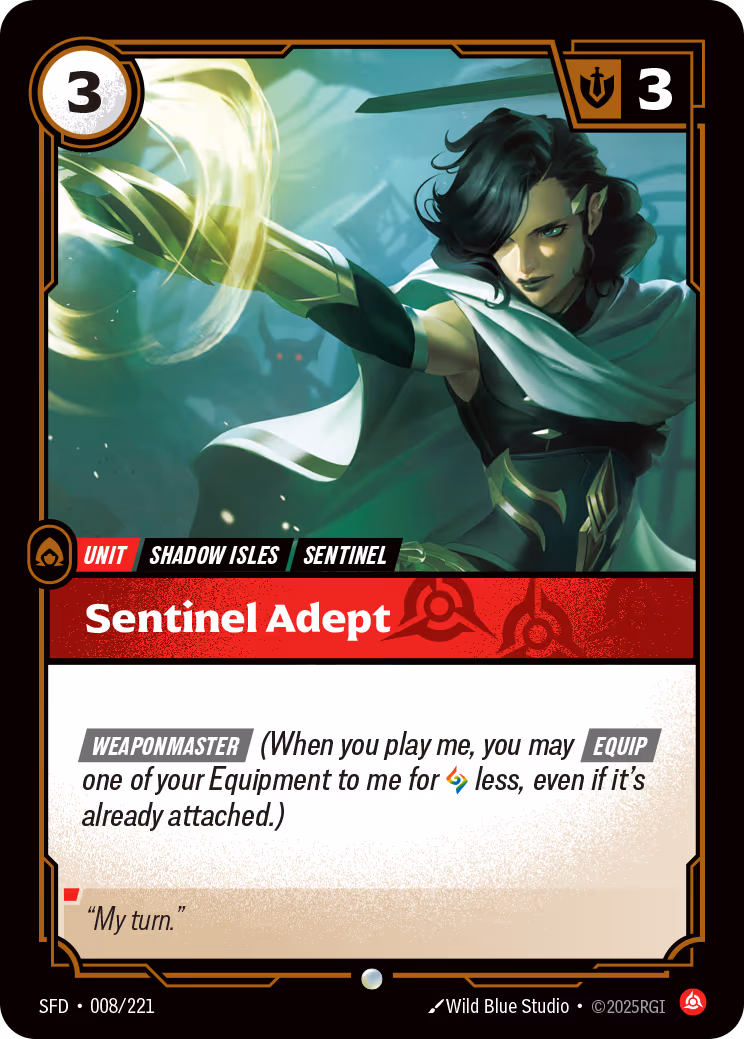 Sentinel Adept SFD-008 Riftbound card