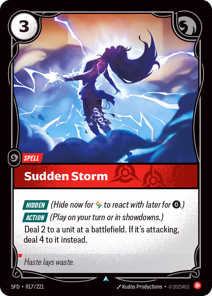 Sudden Storm SFD-017 Riftbound card