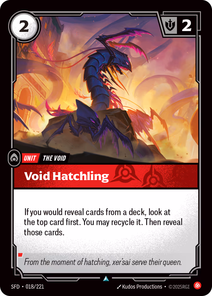 Void Hatchling SFD-018 Riftbound card