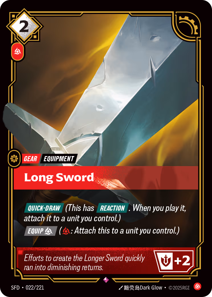 Long Sword SFD-022 Riftbound card