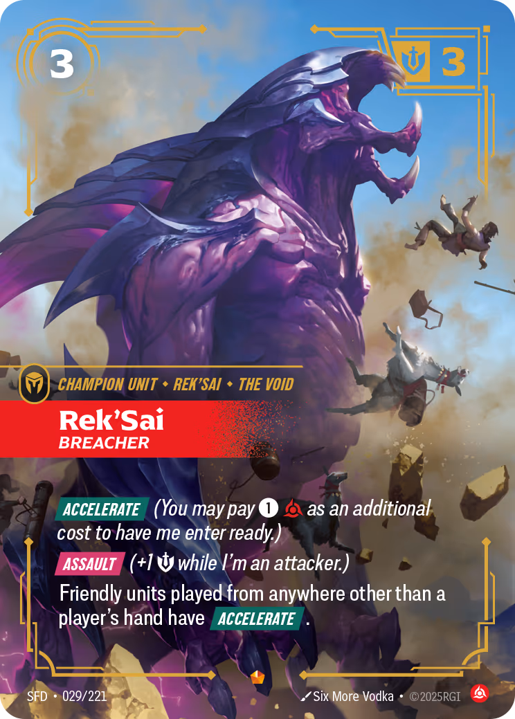Rek'Sai - Breacher SFD-029 Riftbound card