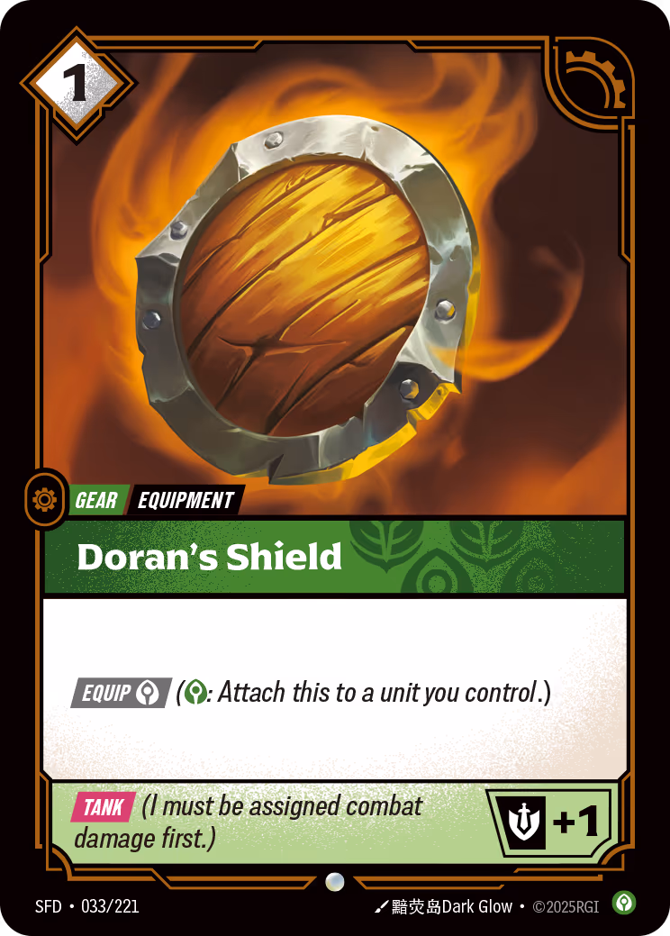 Doran's Shield SFD-033 Riftbound card
