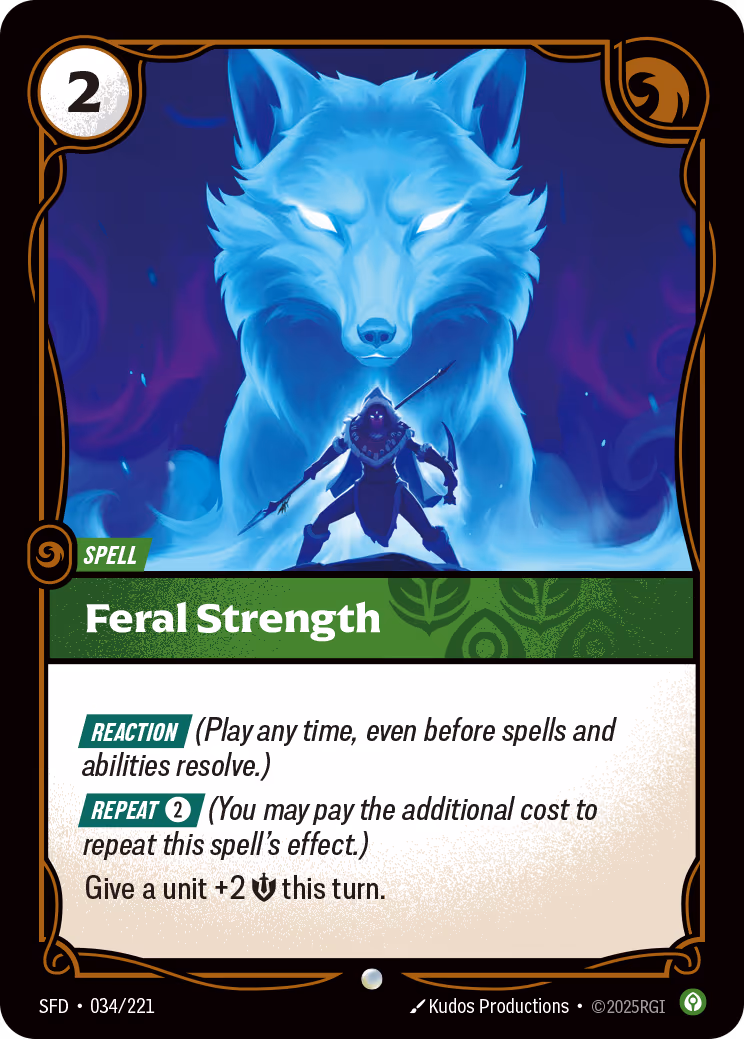 Feral Strength SFD-034 Riftbound card