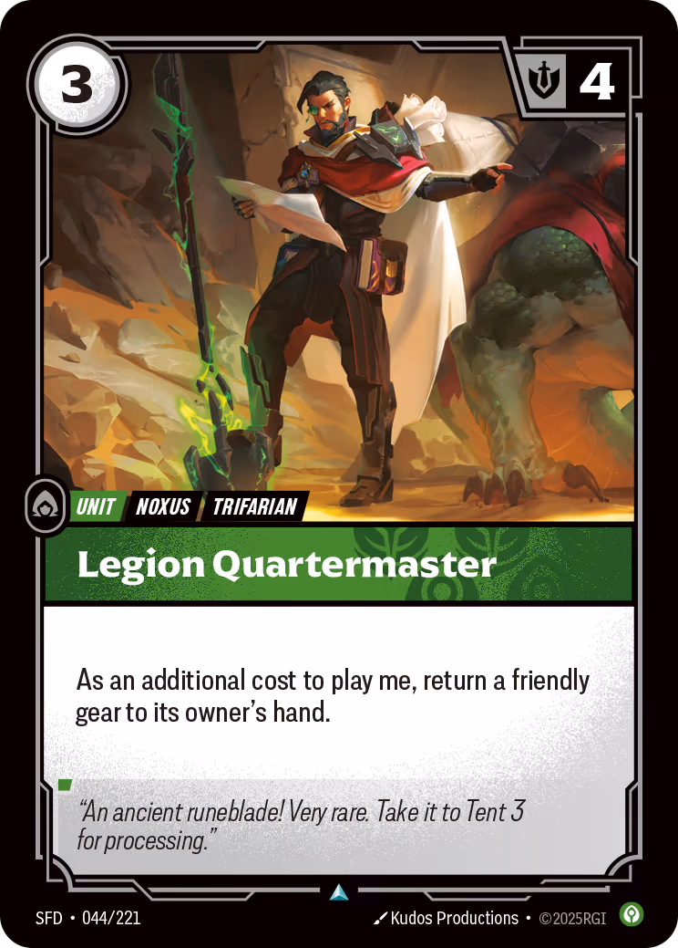 Legion Quartermaster SFD-044 Riftbound card