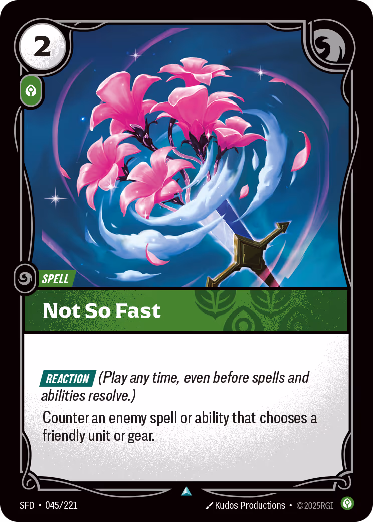 Not So Fast SFD-045 Riftbound card