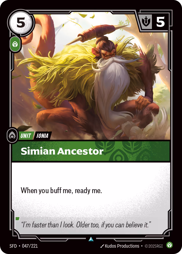 Simian Ancestor SFD-047 Riftbound card