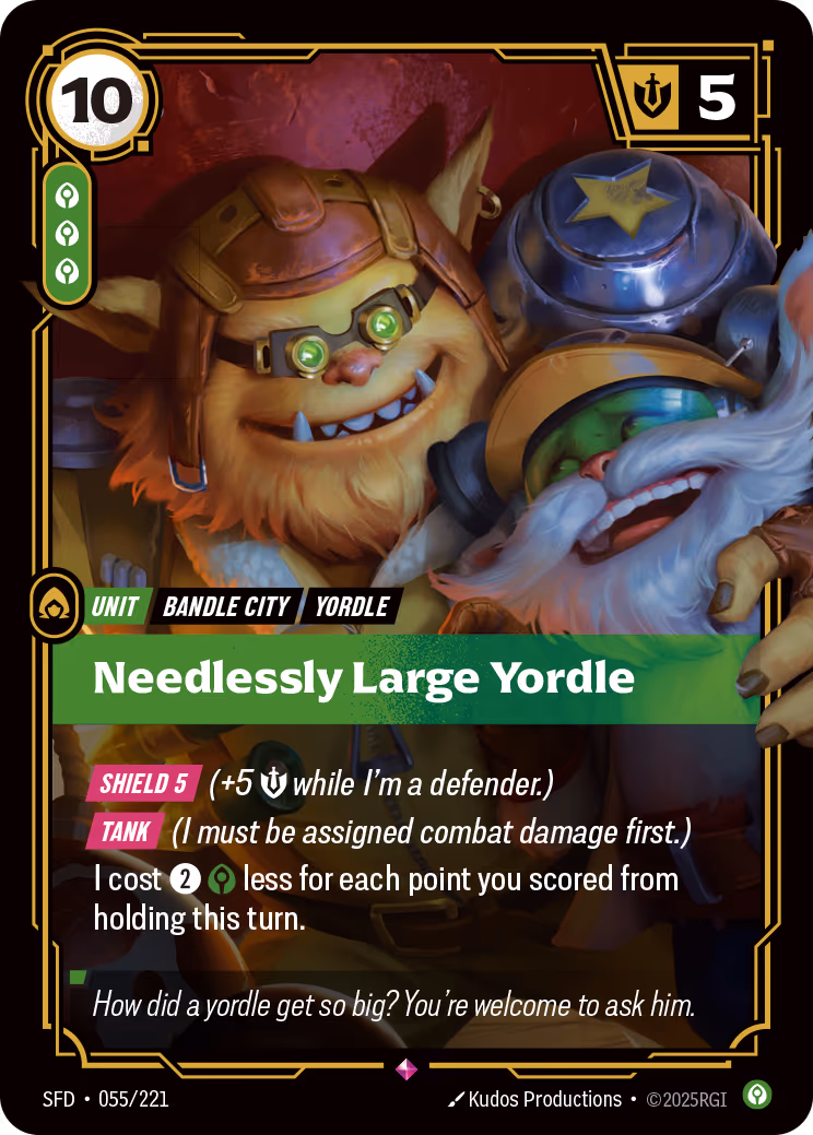 Needlessly Large Yordle SFD-055 Riftbound card