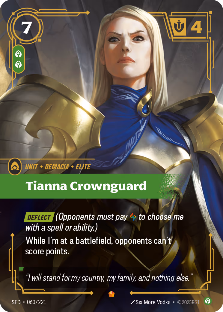 Tianna Crownguard SFD-060 Riftbound card