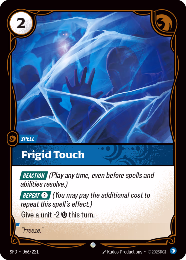 Frigid Touch SFD-066 Riftbound card