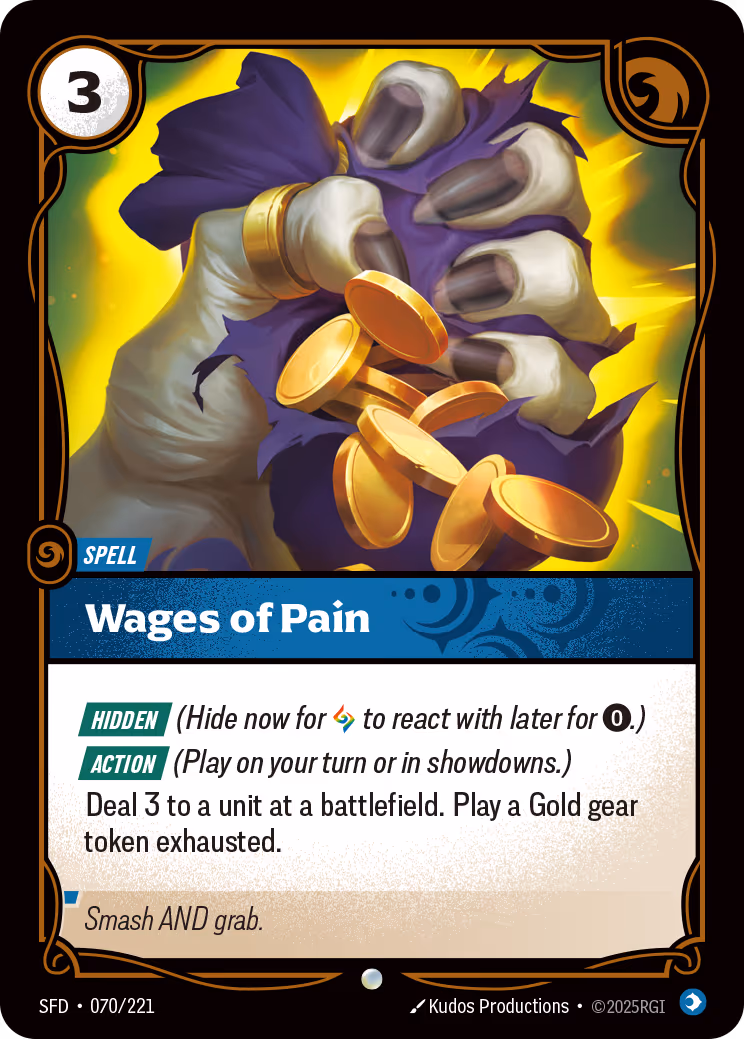Wages of Pain SFD-070 Riftbound card