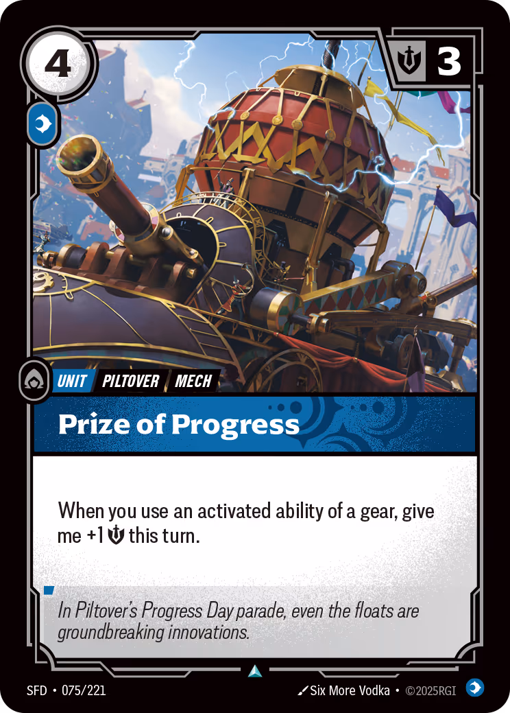 Prize of Progress SFD-075 Riftbound card