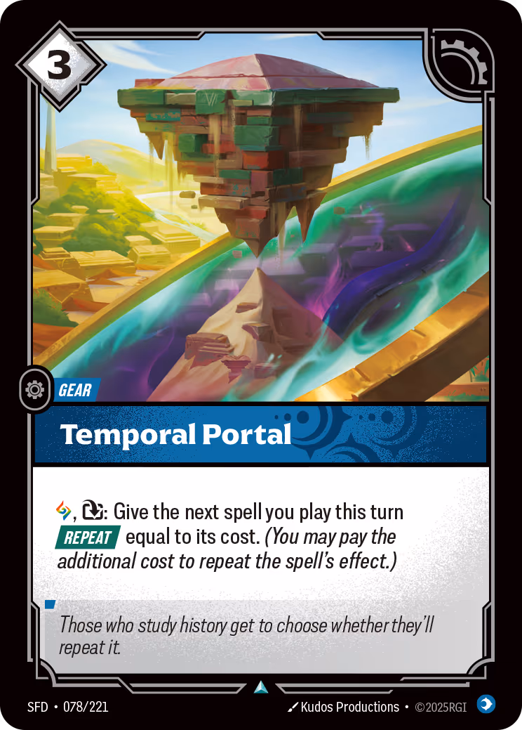 Temporal Portal SFD-078 Riftbound card