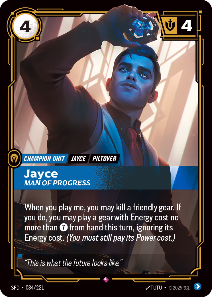 Jayce - Man of Progress SFD-084 Riftbound card
