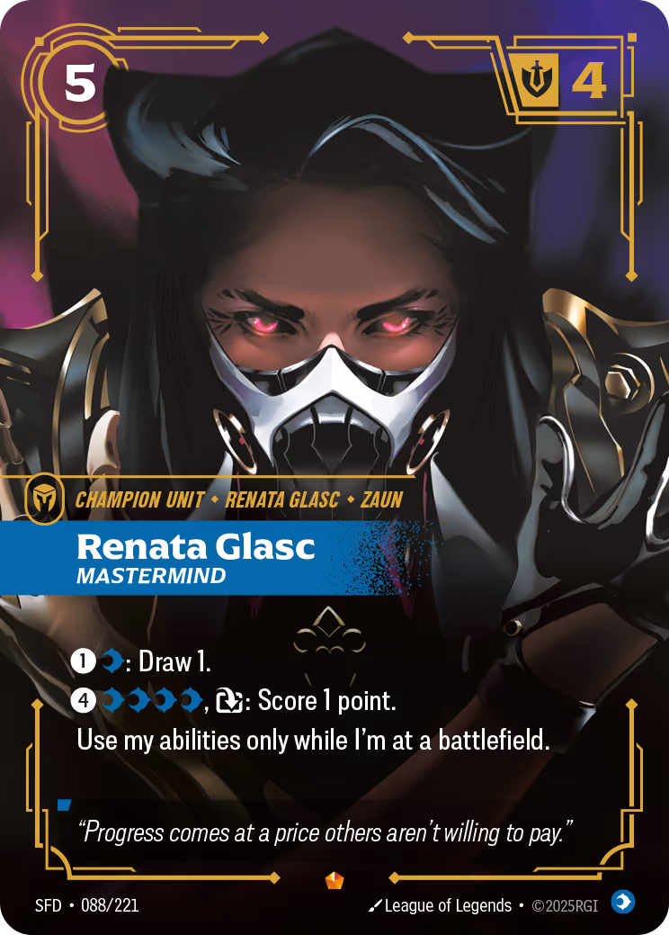 Renata Glasc - Mastermind SFD-088 Riftbound card