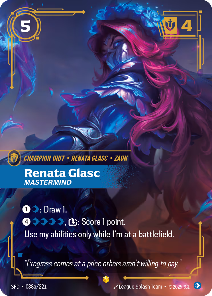 Renata Glasc - Mastermind SFD-088A Riftbound card