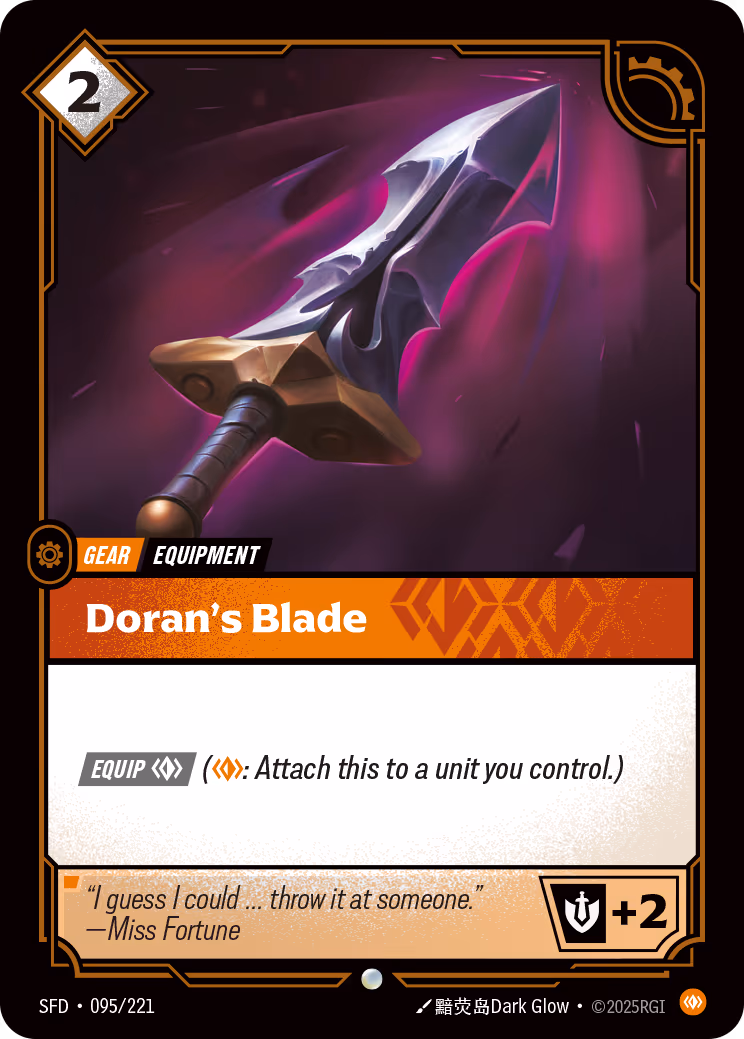 Doran's Blade SFD-095 Riftbound card