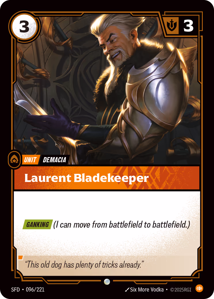 Laurent Bladekeeper SFD-096 Riftbound card