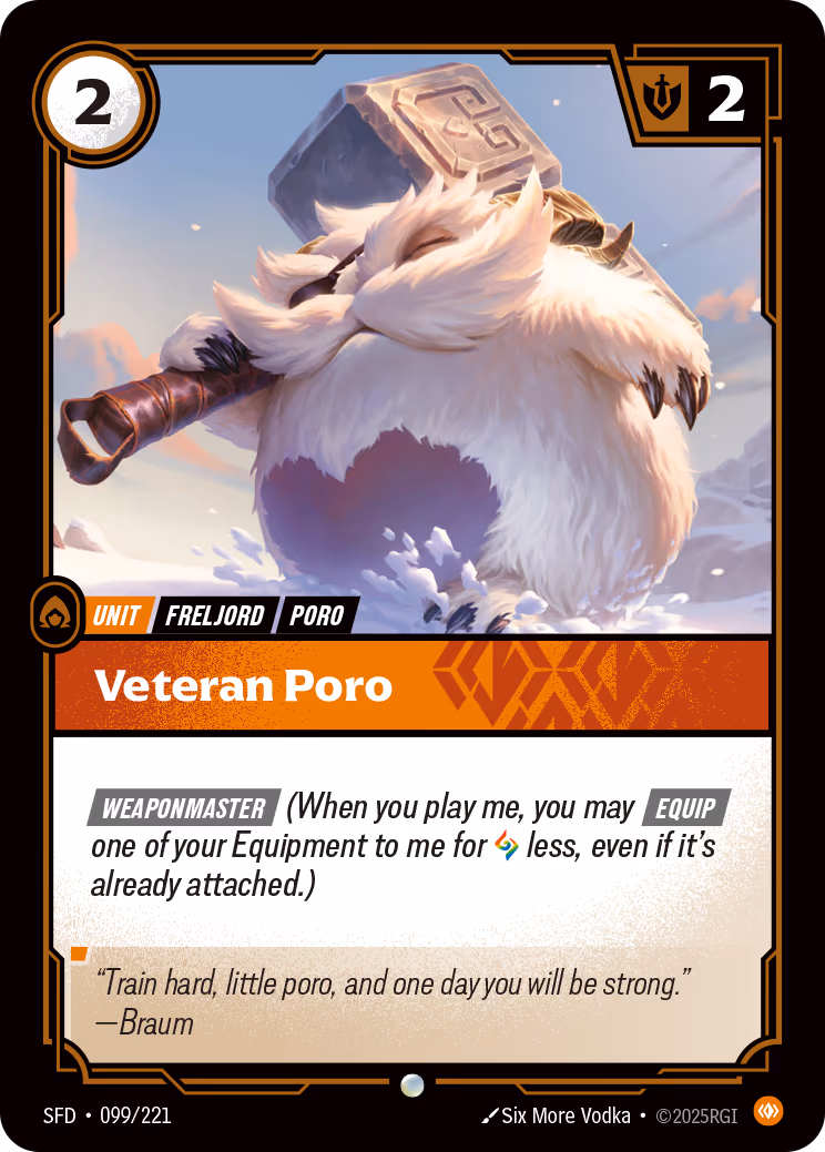 Veteran Poro SFD-099 Riftbound card