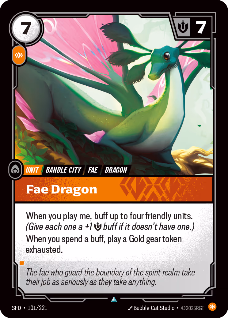 Fae Dragon SFD-101 Riftbound card