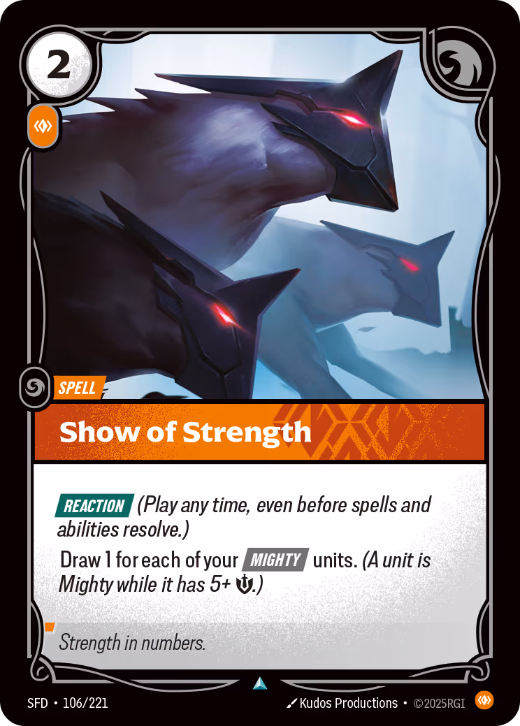 Show of Strength SFD-106 Riftbound card
