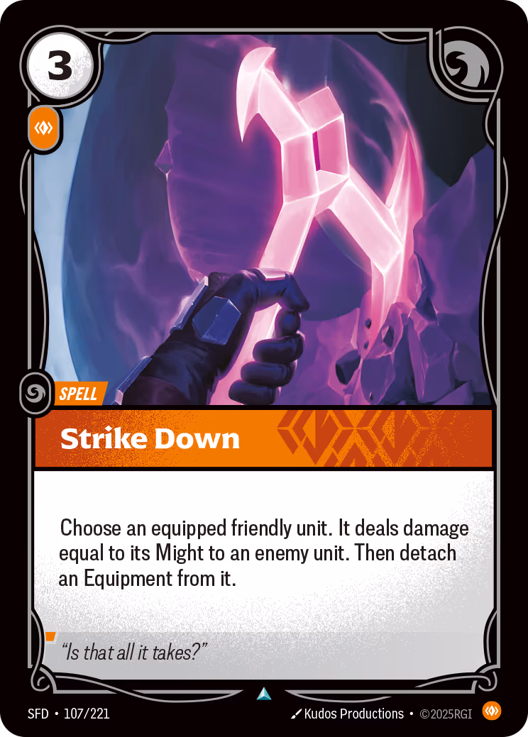 Strike Down SFD-107 Riftbound card