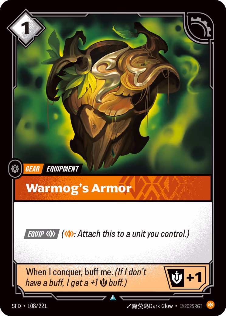 Warmog's Armor SFD-108 Riftbound card