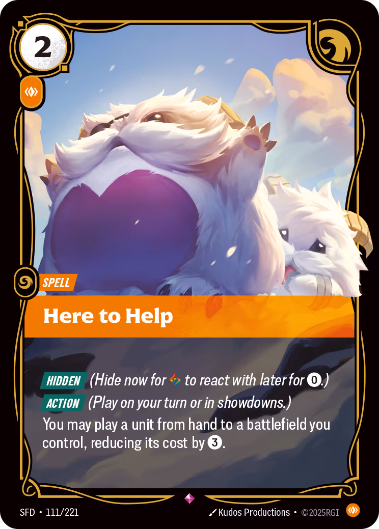 Here to Help SFD-111 Riftbound card