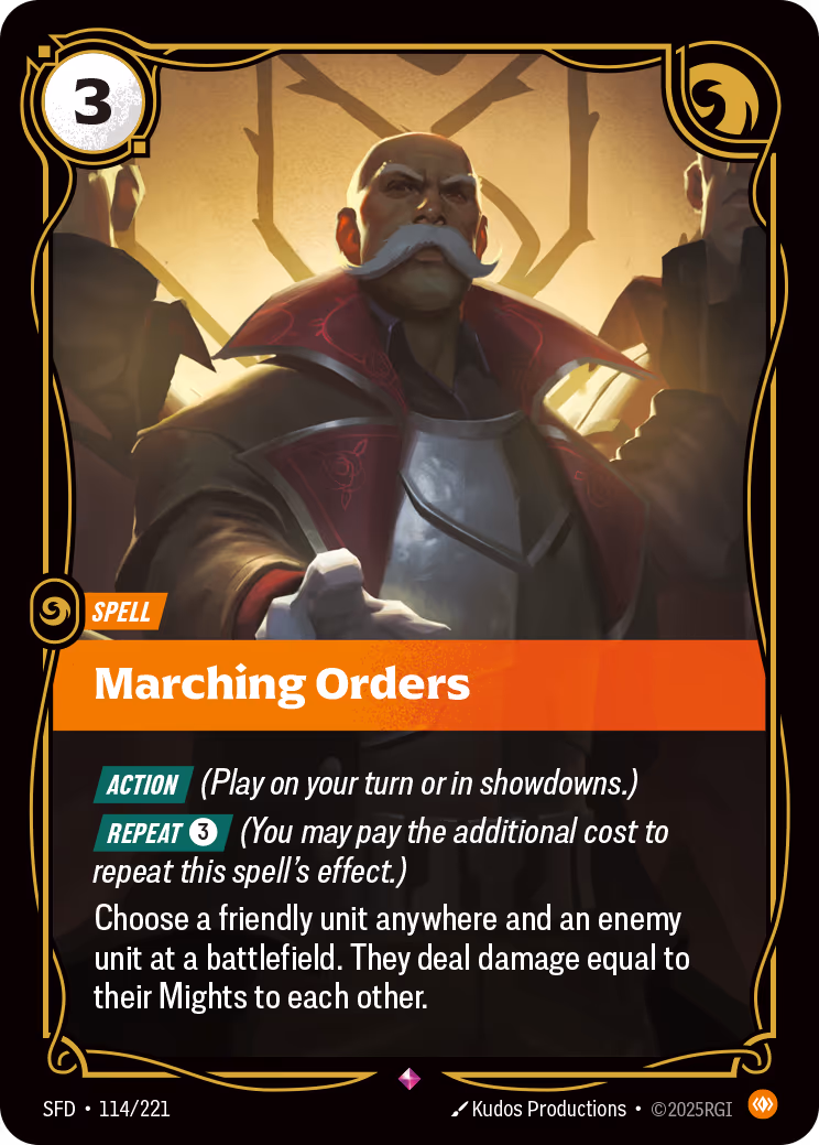 Marching Orders SFD-114 Riftbound card