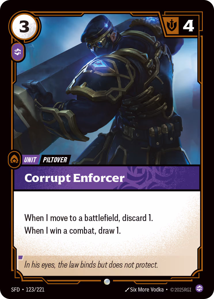 Corrupt Enforcer SFD-123 Riftbound card