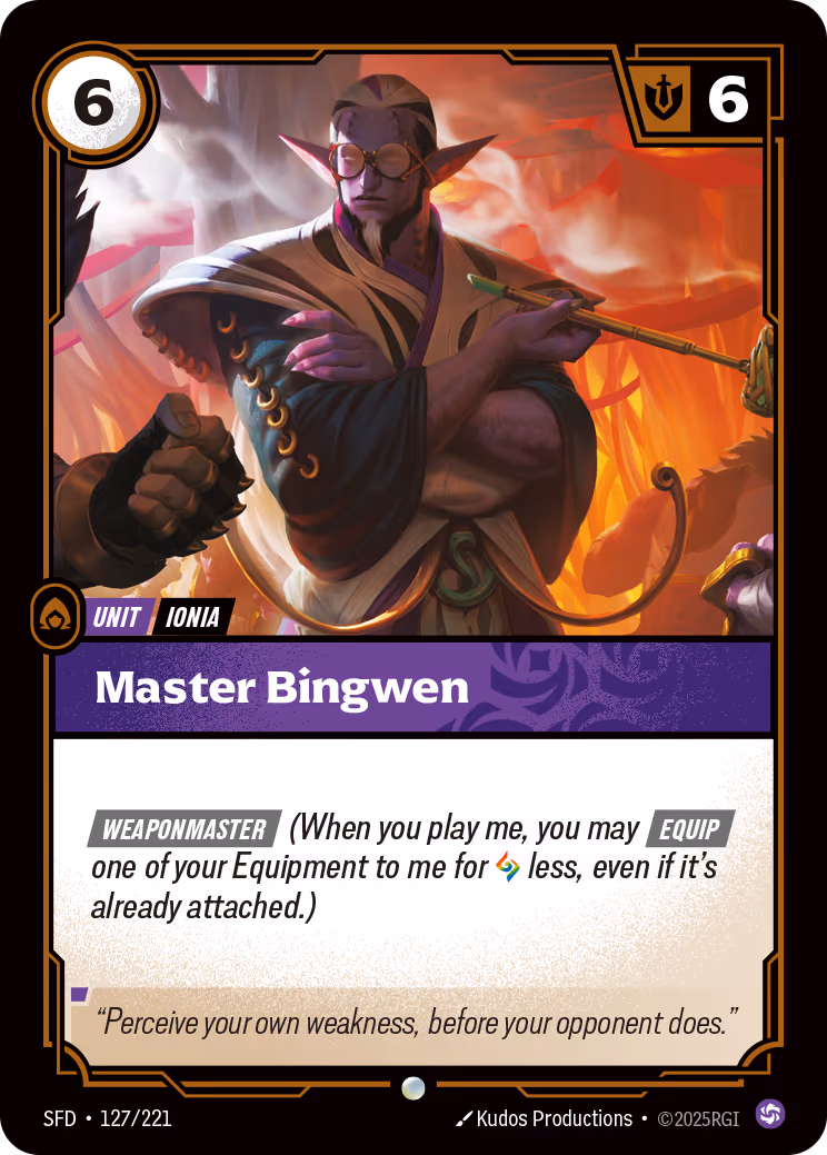Master Bingwen SFD-127 Riftbound card