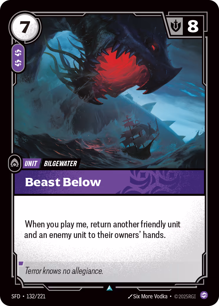Beast Below SFD-132 Riftbound card