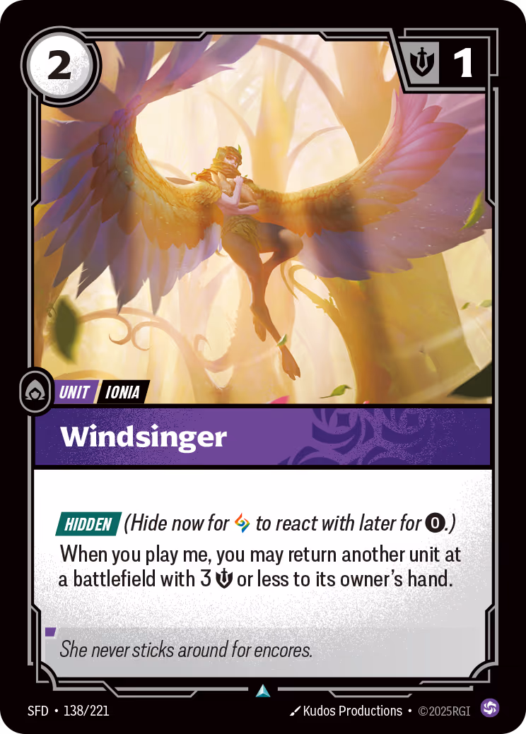 Windsinger SFD-138 Riftbound card