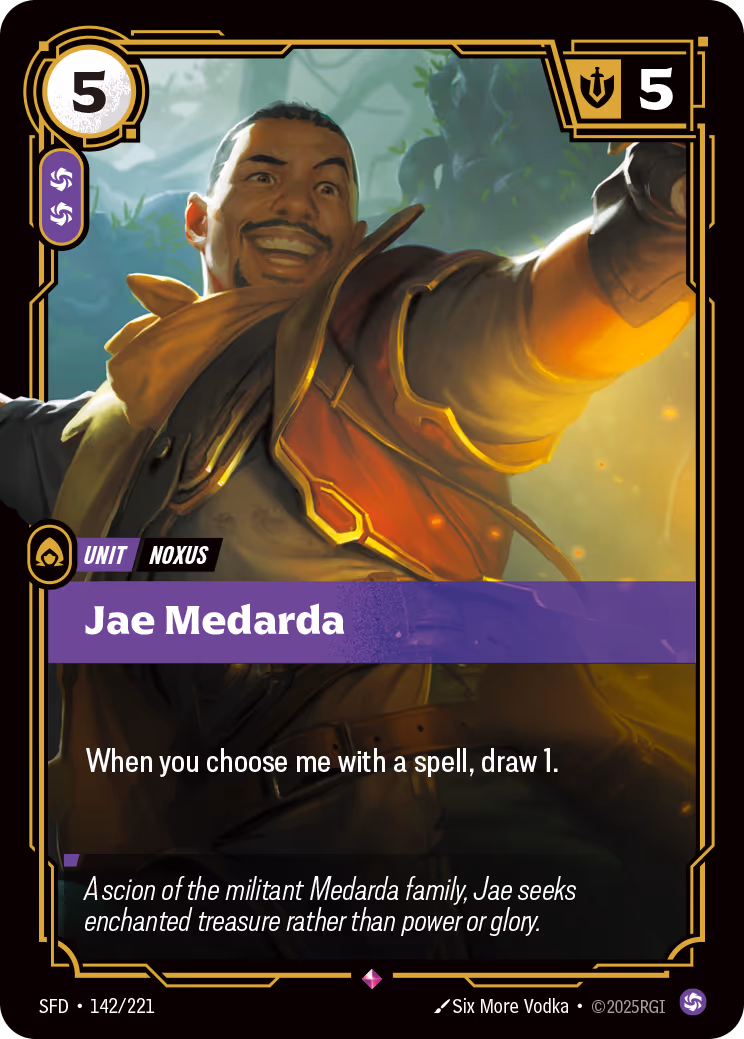Jae Medarda SFD-142 Riftbound card