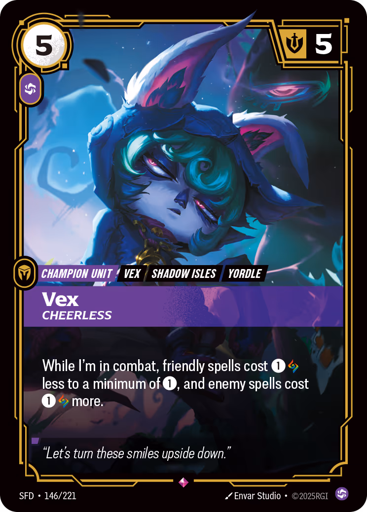 Vex - Cheerless SFD-146 Riftbound card