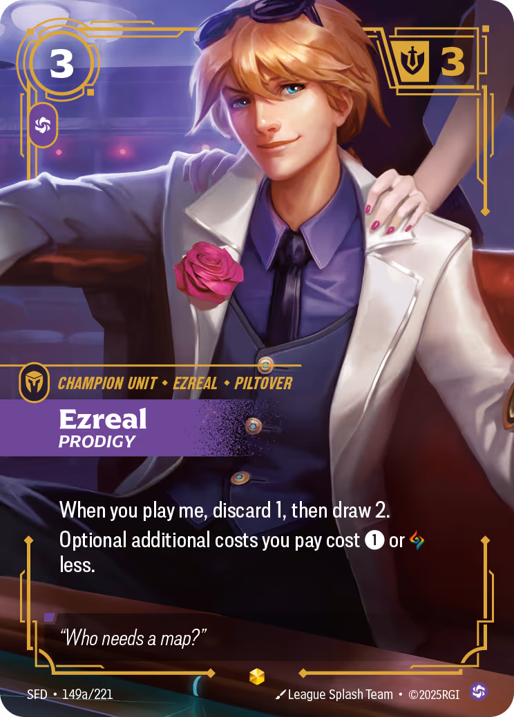 Ezreal - Prodigy SFD-149A Riftbound card
