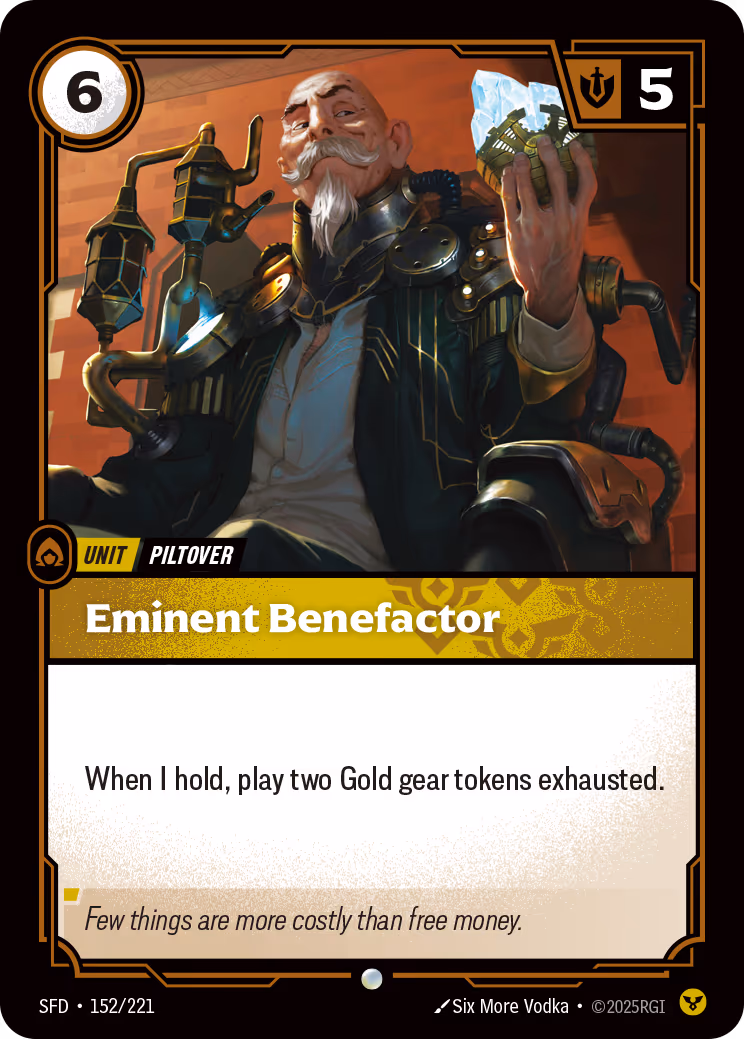 Eminent Benefactor SFD-152 Riftbound card
