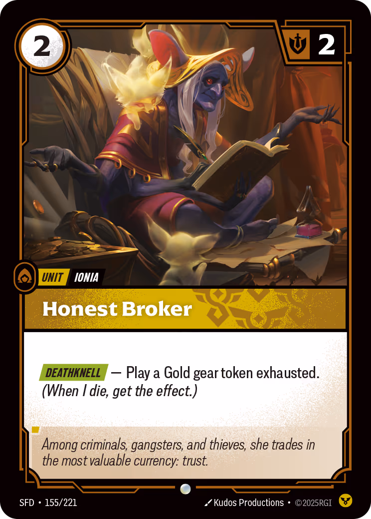 Honest Broker SFD-155 Riftbound card