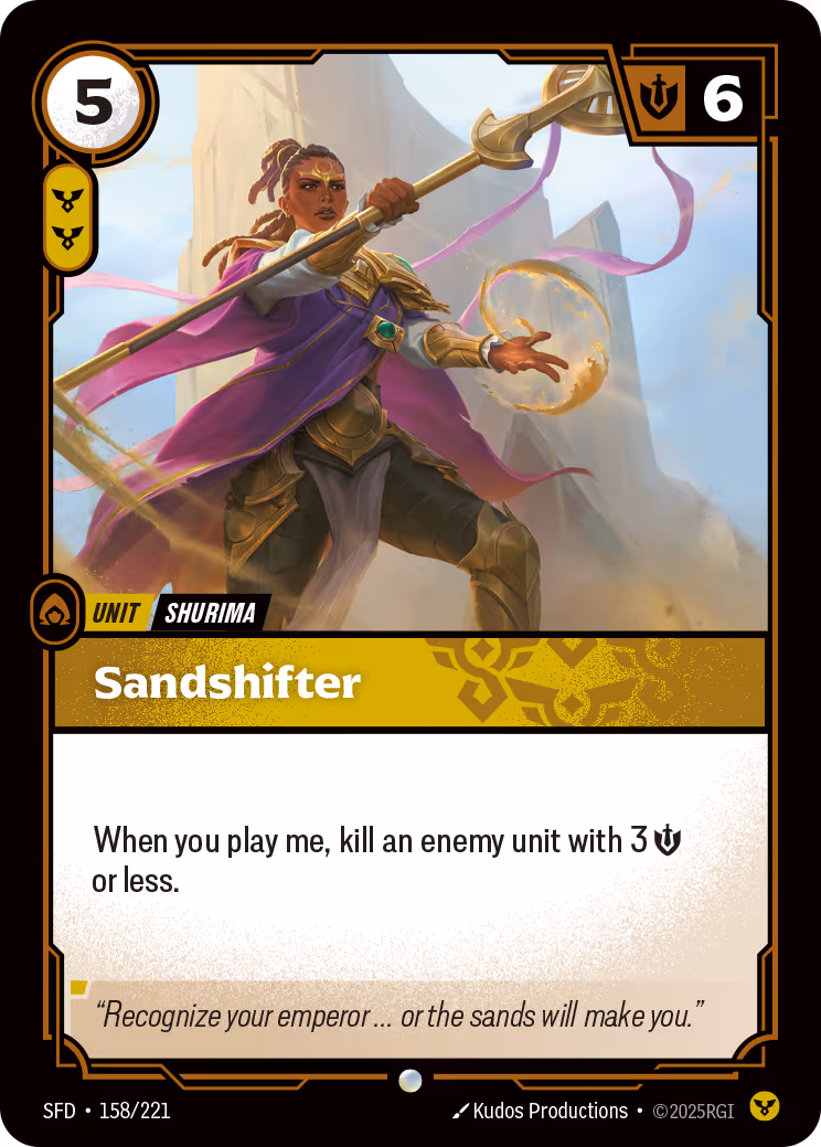 Sandshifter SFD-158 Riftbound card